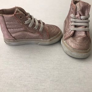 Vans Toddler sz 5 pink glitter GUC